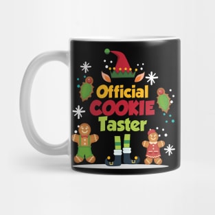 Official Christmas Cookie Taster Gingerbread Xmas Elf Mug